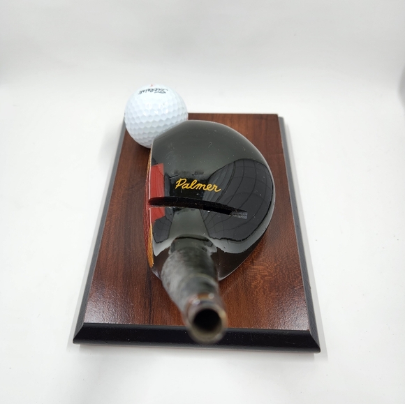 Vintage Arnold PALMER Golf Club Business Card Holder Titleist Ball Office Decor - Picture 2 of 15